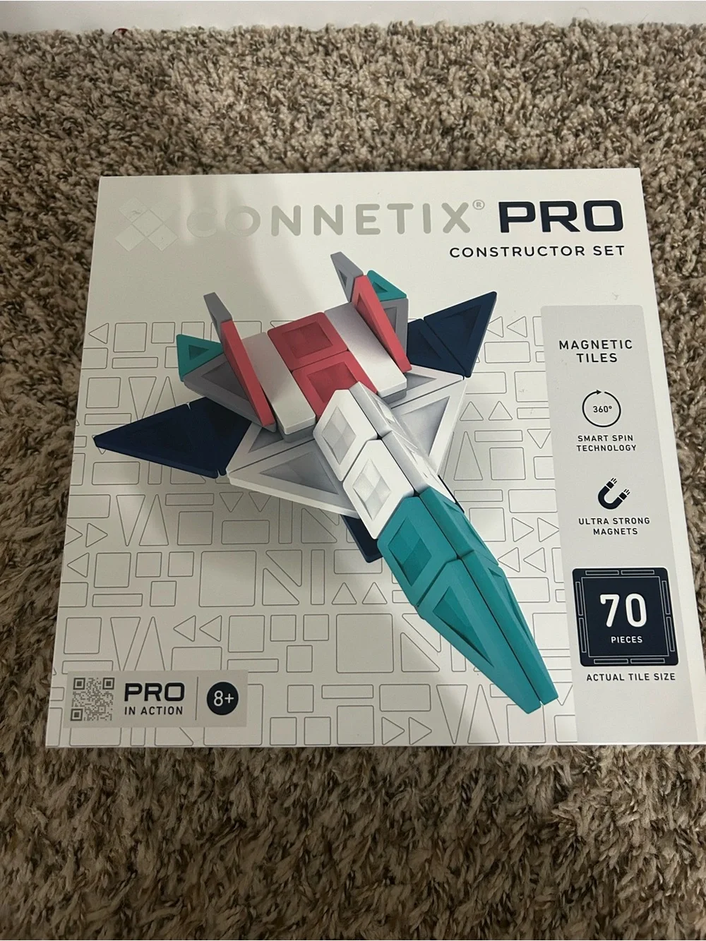 CONNETIX PRO Constructor Set - Teal, Navy, White, Pink - 70 pieces